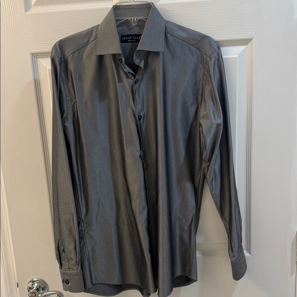 Jared Lang Men's Charcoal Dress Shirt